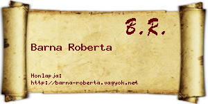 Barna Roberta névjegykártya